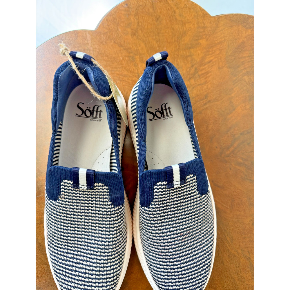 NIB Sofft Frayda Blue White Nautical Stripe Tennis Shoe #0372 US 6.5 - Picture 7 of 8